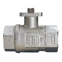 Art. 2500, ball valve, brass, threaded connection, ISO direct mounting, PN 40
