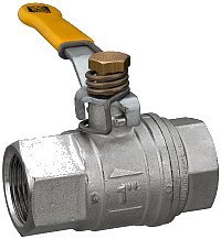 Art. 60F, ball valve, brass, threaded connection, with spring return, PN 40