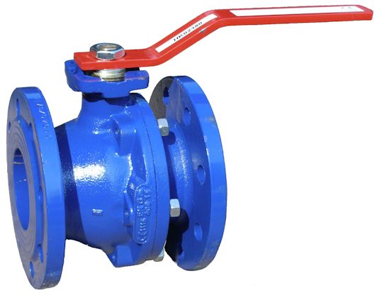 Art. 7302: flanged ball valve, cast + ductile iron GJL250+GJS400, ISO-direct mounting, PN 16