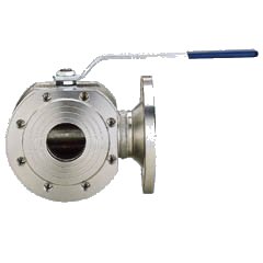 Art. 776VA: 3-way wafer ball valve, stainless steel, L-bore, PN 16/40