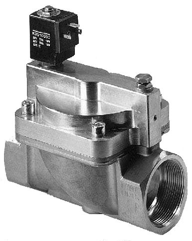 Art. 50: solenoid valve, piston design, pilot operated